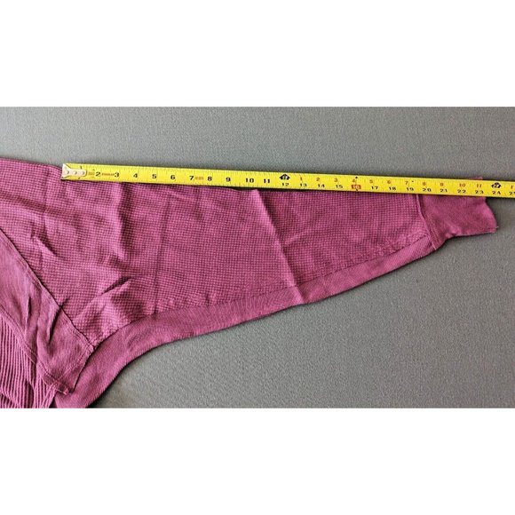 Free People NWT Santa Clara Thermal Top Long Sleeve Vneck Mulberry Size S - Picture 10 of 12